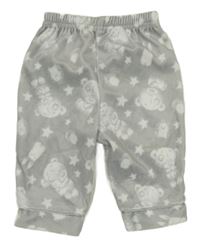 Světlešedé plyšové tepláky s medvídky - Tiny tatty teddy