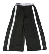 Černo-bílé široké teplákové kalhoty s pruhy Next