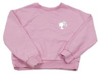 Růžová mikina s nápisy - Barbie George