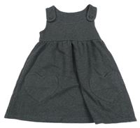 Tmavošedé teplákové laclové šaty M&S