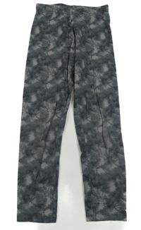 Šedo-béžové batikované legíny Nutmeg