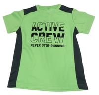 Světlezeleno-šedé sportovní tričko s nápisem Ergeenomixx