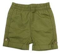 Khaki plátěné kraťasy 