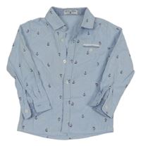 Světlemodrá košile s loďkami 