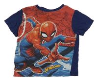 Tmavomodro-červené tričko se Spidermanem 