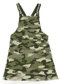 Khaki-béžové army teplákové šaty s nápisy C&A