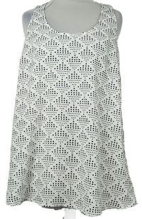 Dámský bílo-černý vzorovaný top Forever21