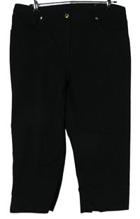 Dámské černé skinny elastické capri rifle 