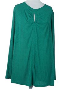 Dámské zelené průsvitné triko s průstřihem TU 