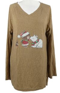 Dámská béžová tunika s obrázkem 