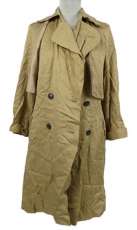 Dámský béžový kabát s páskem Topshop 