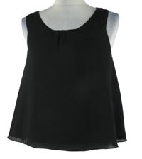 Dámský černý šifonový crop top s krajkou na zádech Only 