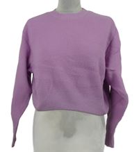 Dámský lila crop svetr Bershka 