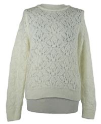 Dámksý smetanový ažurový svetr MNG 