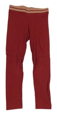 Vínovo-růžové legíny s proužkem zn. Pepperts