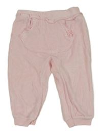 Světlerůžové sametové tepláky Benetton