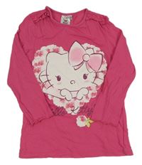 Tmavorůžové triko s Hello Kitty 