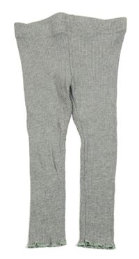 Šedé žebrované legíny 