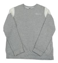 Šedo-bílá mikina s výšivkou River Island