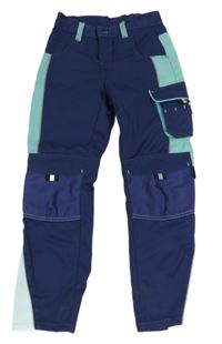 Tmavomodro-modré pracovní kalhoty