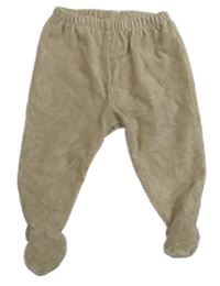 Béžové žebrované sametové polodupky 