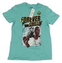 Nové - Světlemodré tričko s obrázkem 