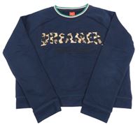 Tmavomodrá crop mikina s nápisem S. Oliver