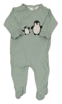 Světlemodrý overal s tučňáky H&M