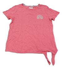 Růžové tričko s duhou alive