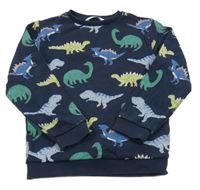 Tmavomodrá mikina s dinosaury M&S