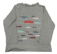 Světlešedé triko s auty Vertbaudet