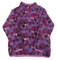 Fialovo-vínovo-barevná huňatá mikina CRAGHOPPERS