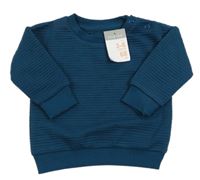 Nové - petrolejová žebrovaná mikina Primark