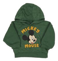 Zelená mikina s Mickeym a kapucí F&F