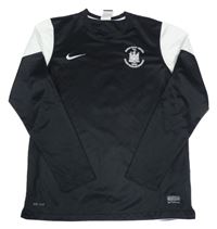 Černo-bílé sportovní funkční triko s potiskem Nike