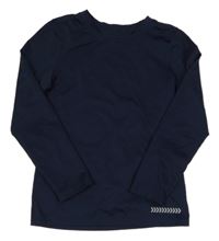 Tmavomodré thermo triko s potiskem 