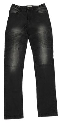 Černošedé skinny rifle s žebrováním Review