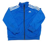 Safírová propínací sportovní mikina s logem Adidas