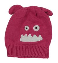 Růžová čepice s příšerkou 