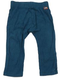 Petrolejové žebrované lehké tepláky s jezevcem Nutmeg