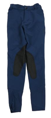 Tmavomodré šusťákové jezdecké kalhoty FOuganza