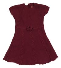 Vínové pletené šaty Yd.