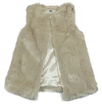 Smetanová kožešinová podšitá vesta YD