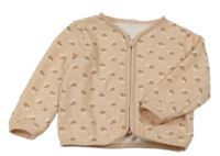 Růžová květovaná propínací mikina C&A