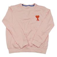 Světlerůžová mikina se srdíčkem 