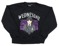 Černá overisize mikina s Wednesday 
