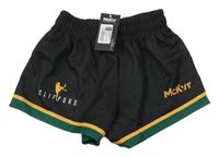 Nové - Černo-zelené sportovní kraťasy s nápisem 
