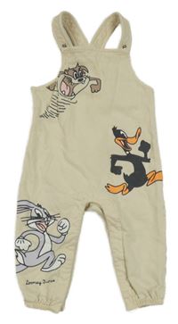 Smetanové laclové tepláky s LOONEY TUNES