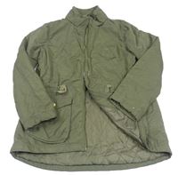 Khaki šusťáková zateplená parka H&M