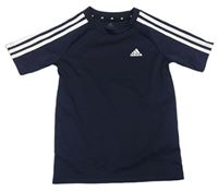 Tmavomodré funkční sportovní tričko s logem Adidas